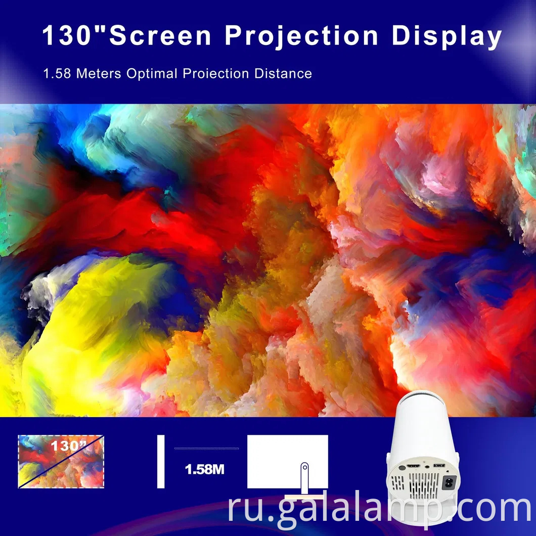 Беспроводной 4K удаленный проектор с Android 11 и Bluetooth Technology Portable